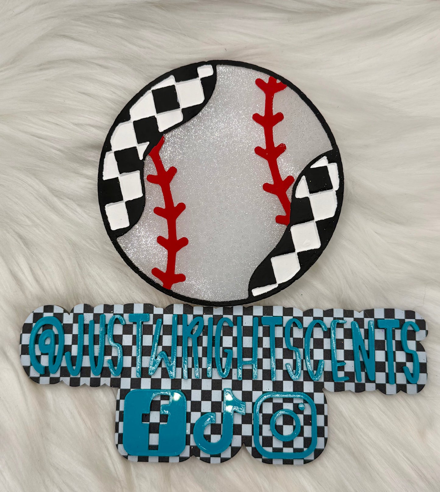 Checkered Baseball- butt naked