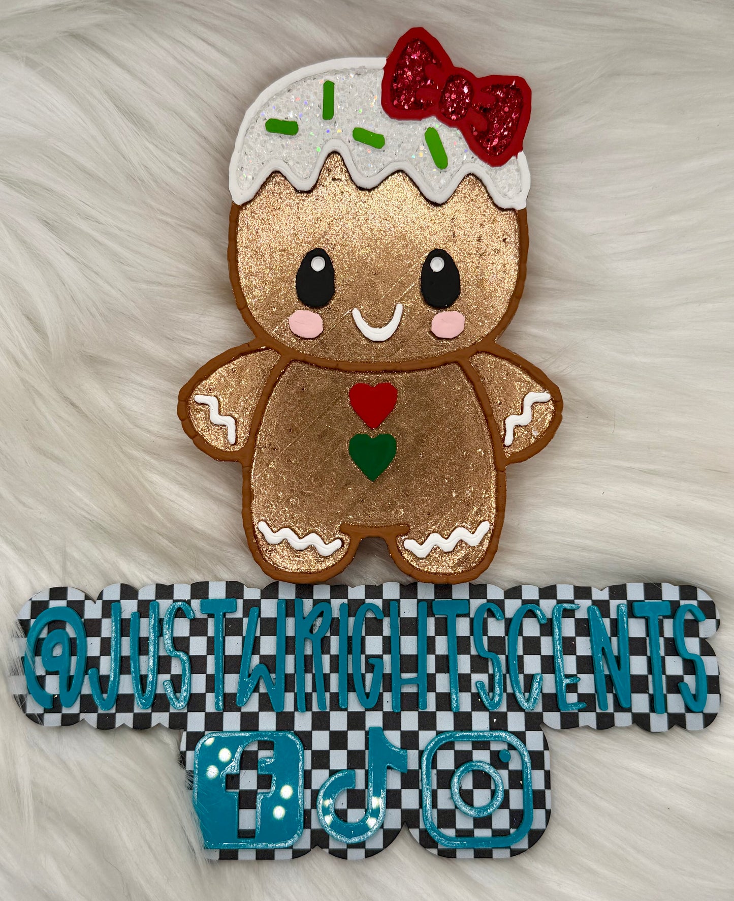Gingerbread Girl W/ Bow- flannel