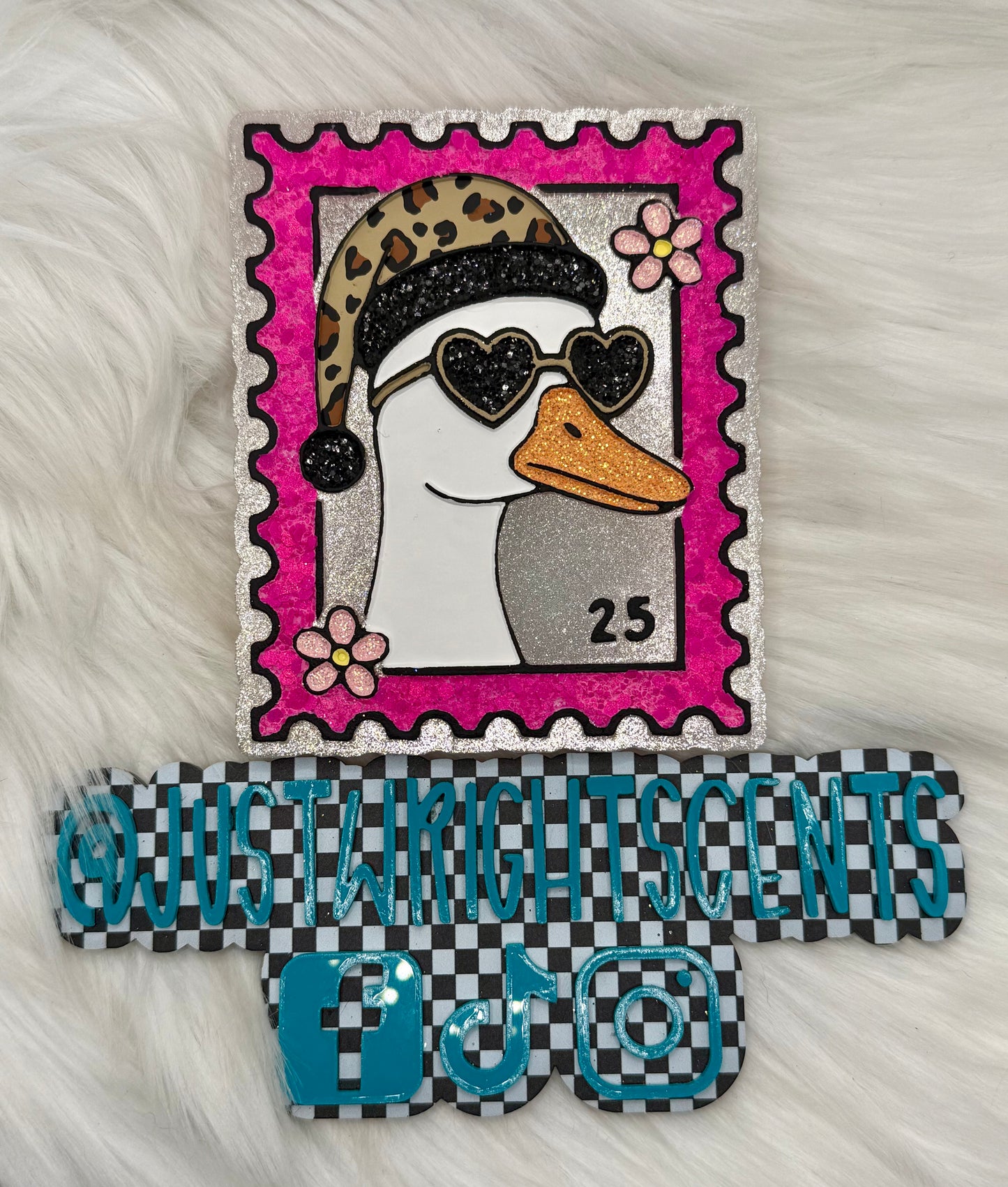 Goose Stamp (leopard)- winter candy apple