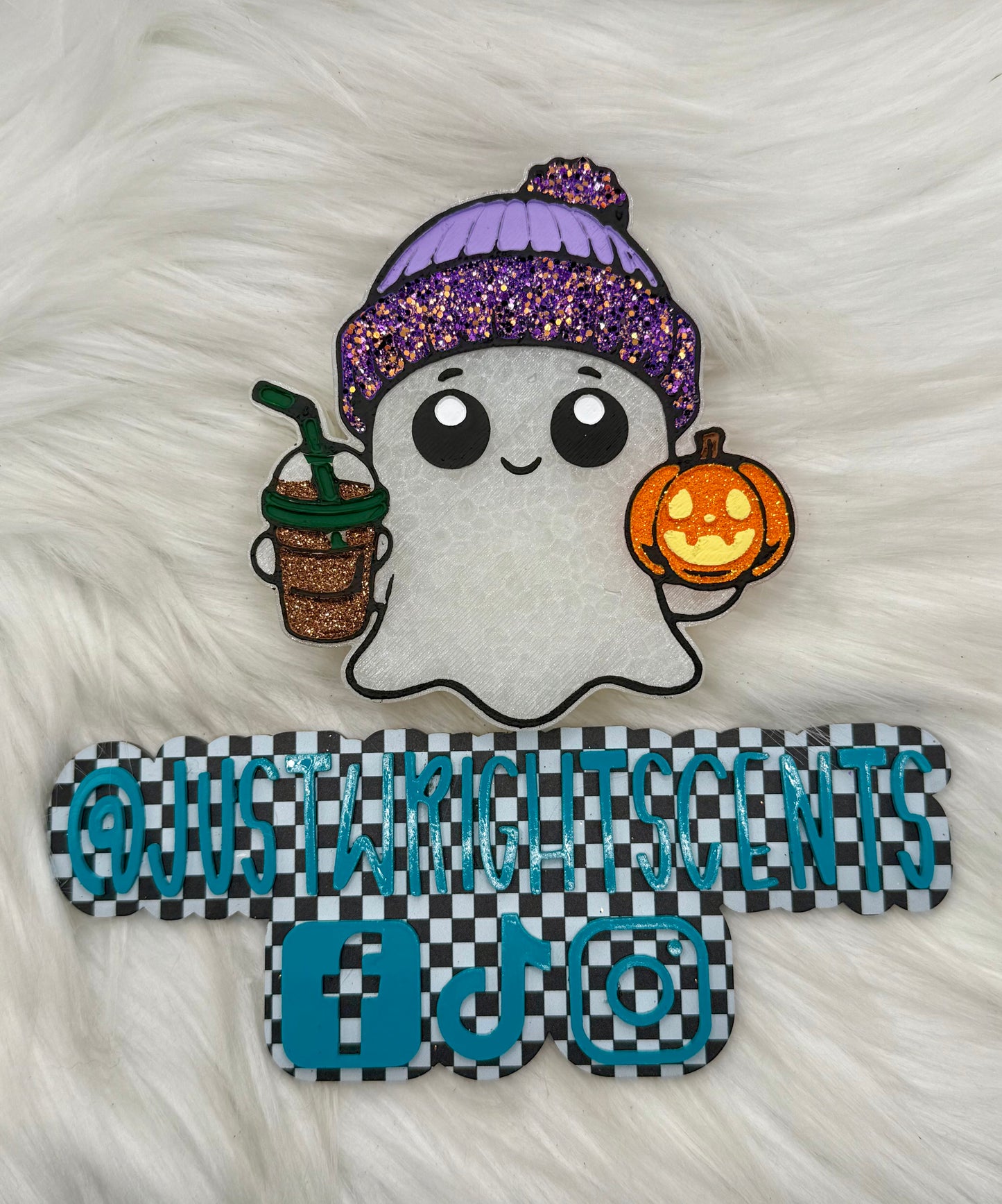 Beanie Ghost- pink chiffon