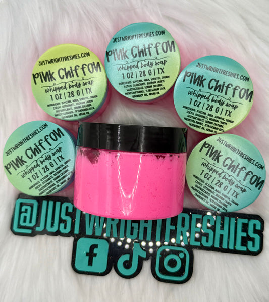 Pink Chiffon Whipped Body Soap- 4oz