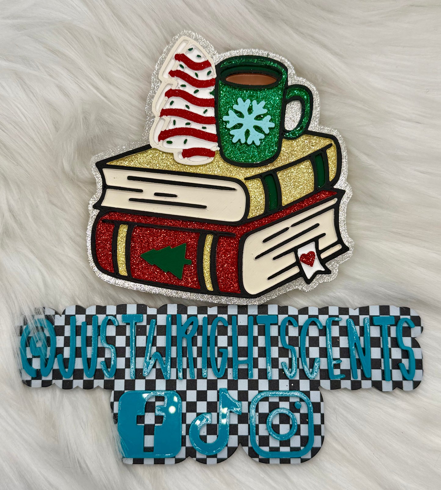 Christmas Book Stack- pumpkin pecan waffles