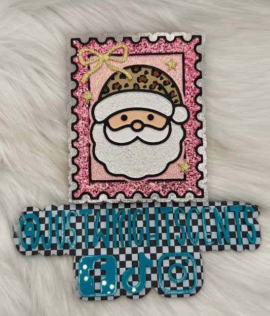 Santa Stamp (leopard)- winter candy apple