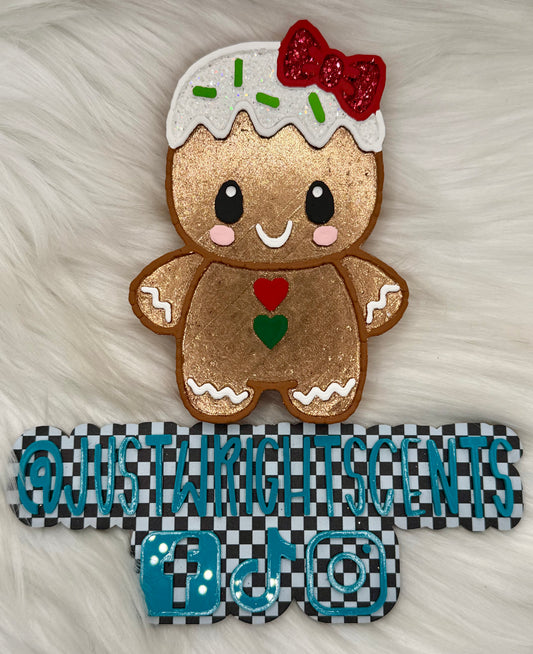 Gingerbread Girl W/ Bow- flannel