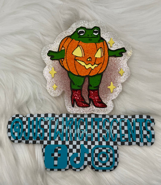 Pumpkin Frog- pink chiffon