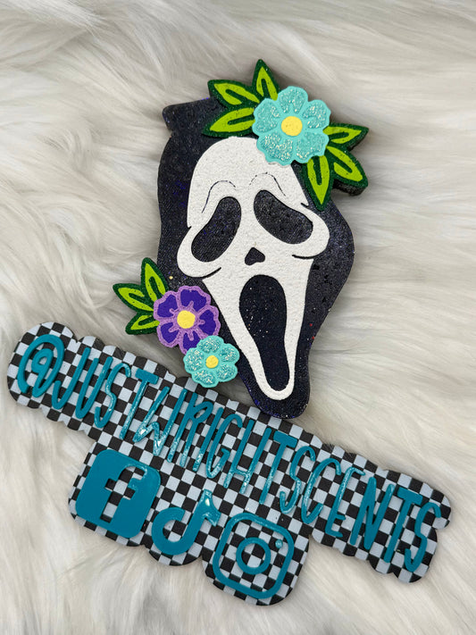 Ghost with flowers- blueberry cheesecake
