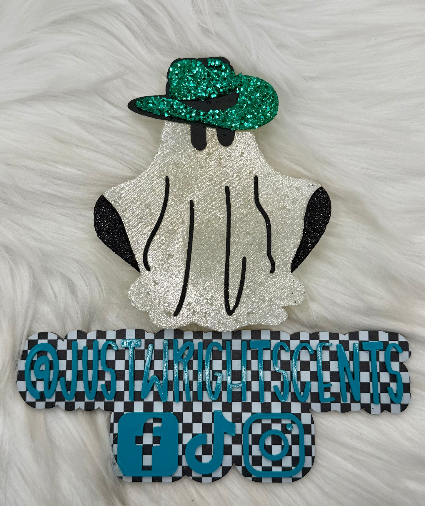 Cowboy Ghost (green)- vanilla pumpkin marshmallow