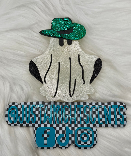 Cowboy Ghost (green)- vanilla pumpkin marshmallow